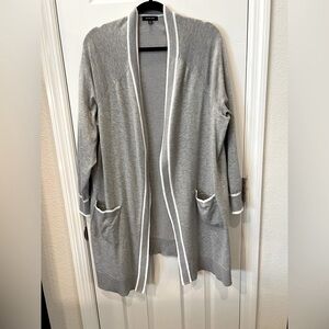 Verve Ami Gray Open-Front Cardigan Sweater